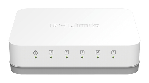 D-Link GO-SW-5G Unmanaged Gigabit Ethernet (10/100/1000) Weiß 1 D-Link GO-SW-5G Unmanaged Gigabit Ethernet (10/100/1000) Weiß