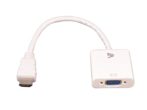 V7 Videoadapter HDMI (m) auf VGA (f), weiß