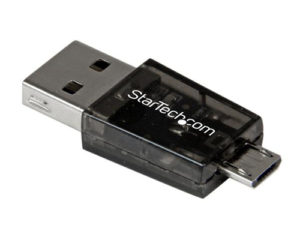 StarTech.com Micro SD auf Micro USB / USB OTG Adapter Kartenleser für Android Smartphone/Tablet