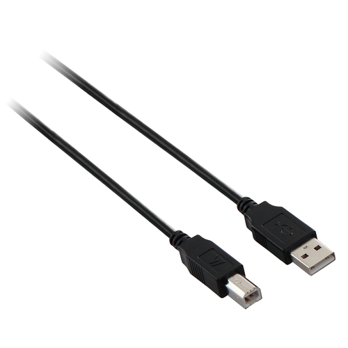 V7 USB Kabel USB 2.0 A (m) auf USB 2 V7 USB Kabel USB 2.0 A (m) auf USB 2.0 B (m), schwarz 3m 10ft