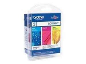 Brother LC-1100RBWBPDR Druckerpatrone 3 Stück(e) Original Cyan, Magenta, Gelb